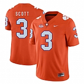 Clemson Tigers 3 Artavis Scott Orange Nike College Football Jersey Dzhi,baseball caps,new era cap wholesale,wholesale hats